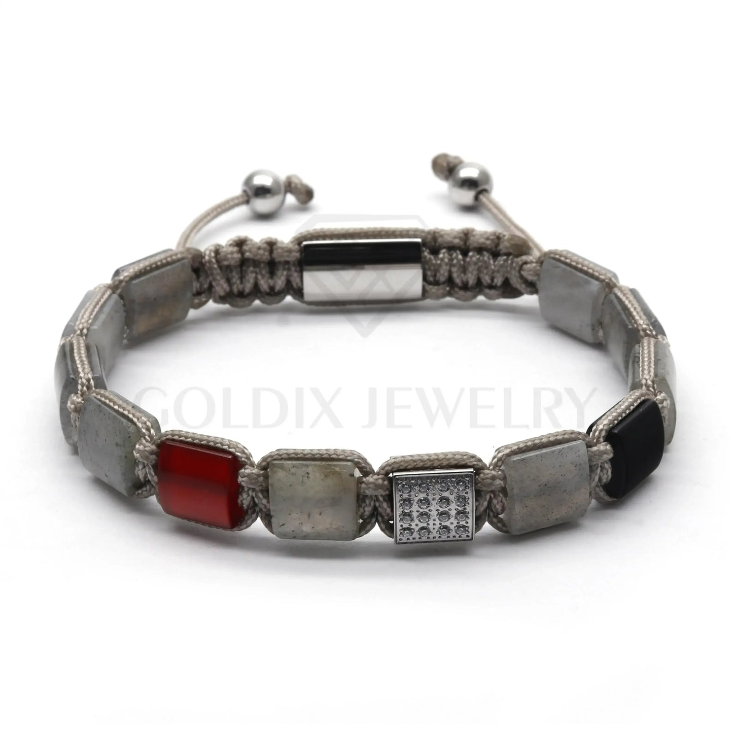 Bracelet Perles Agate 8mm Goldix - Œil de Tigre Lapis Malachite Onyx - Homme Cadeau - AgorAstrA