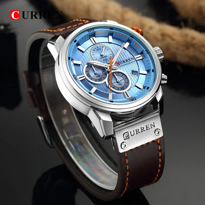 Montre Homme CURREN Fashion Date Quartz - Chronographe Luxe Sport - AgorAstrA