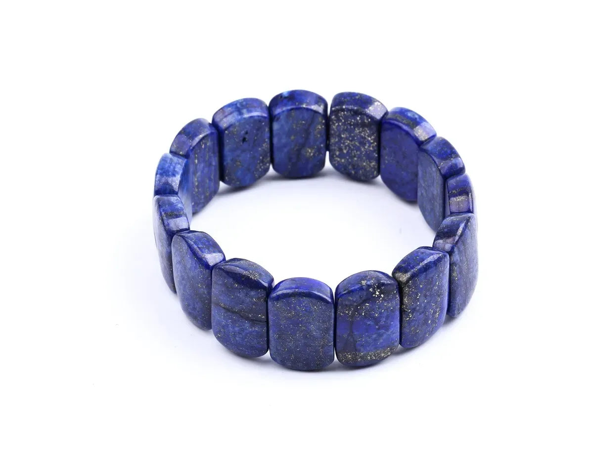 Bracelet Perles Lapis Lazuli Bleu - Design Personnalisé Kyanite - Bijou Mode Cadeau - AgorAstrA