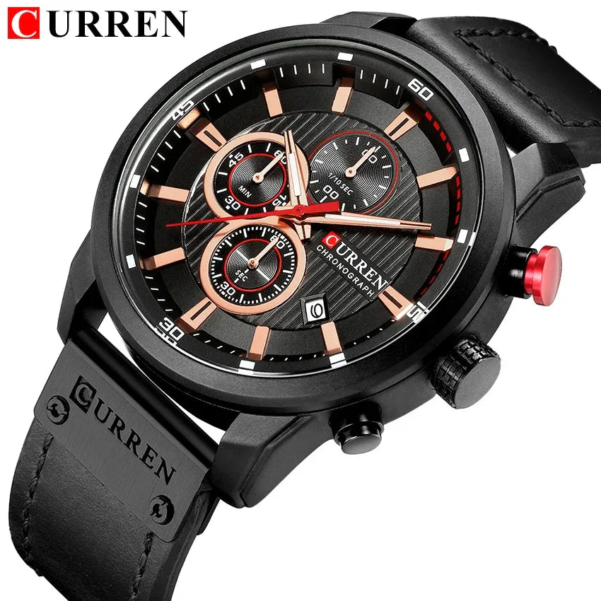 Montre Homme CURREN Fashion Date Quartz - Chronographe Luxe Sport - AgorAstrA