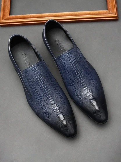 Chaussures habillées pour homme en cuir de vachette véritable, style élégant et authentique, tendance 2026, idéales pour les mariages et les fêtes. - AgorAstrA