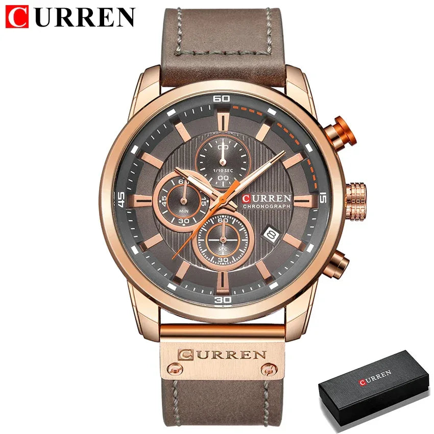 Montre Homme CURREN Fashion Date Quartz - Chronographe Luxe Sport - AgorAstrA