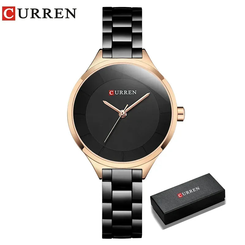 Montre Femme CURREN Acier Inoxydable Quartz Élégante - AgorAstrA