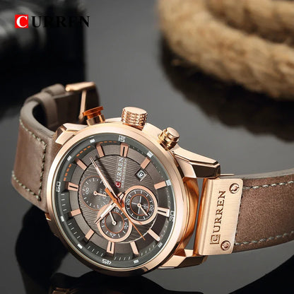 Montre Homme CURREN Fashion Date Quartz - Chronographe Luxe Sport - AgorAstrA