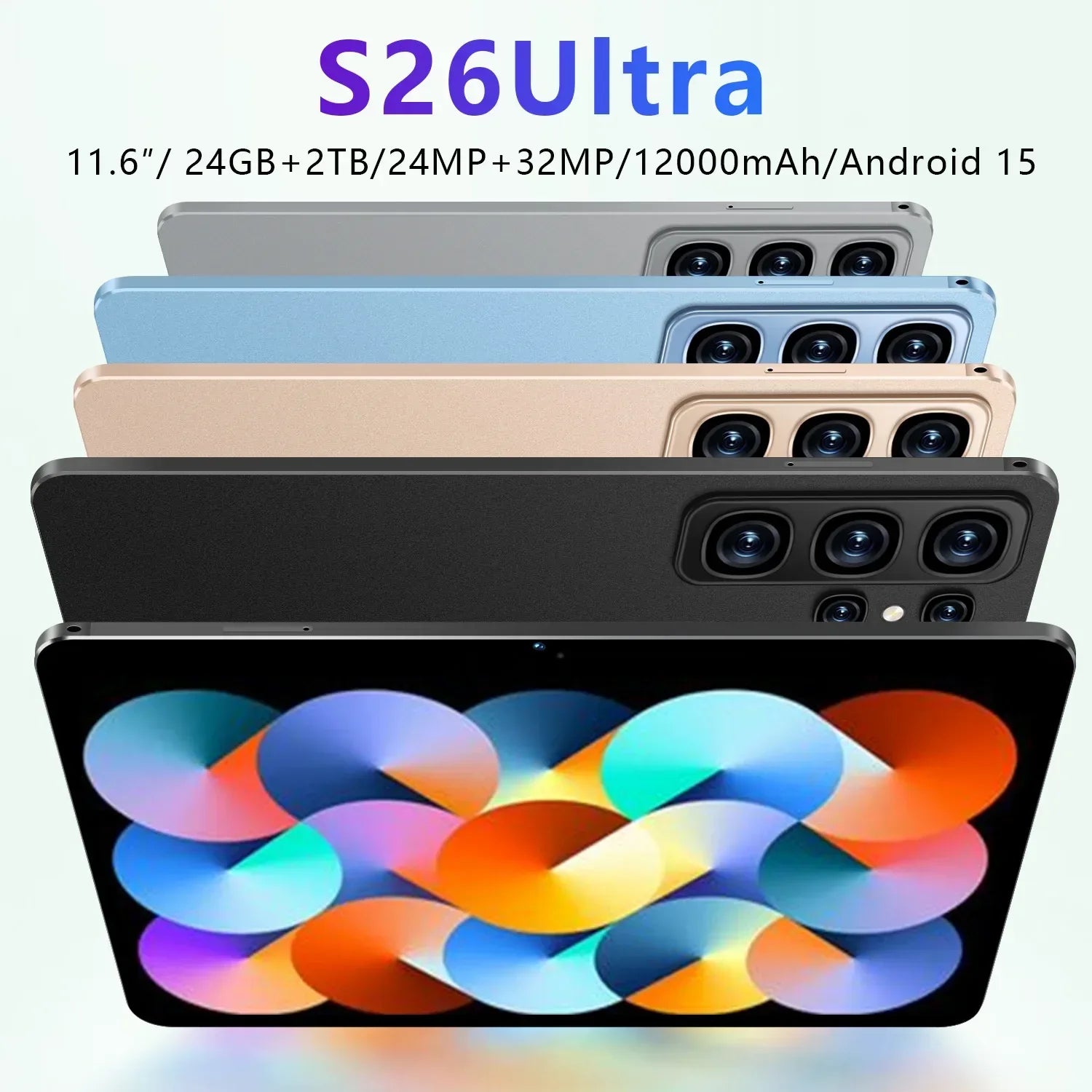 Tablette Android 15 S26Ultra 11 Pouces 24Go RAM 2To - Double SIM 4G/5G - AgorAstrA