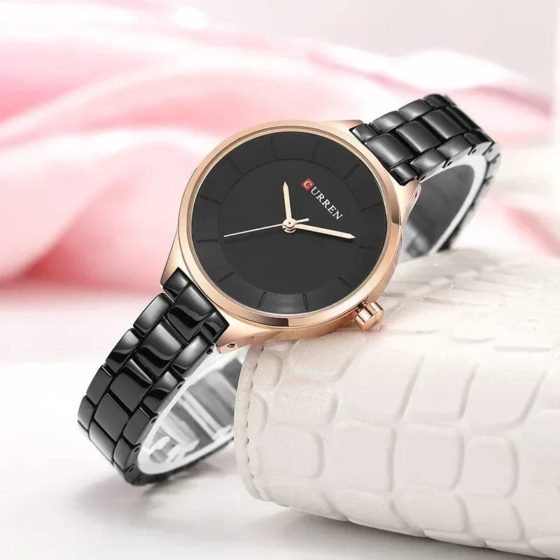 Montre Femme CURREN Acier Inoxydable Quartz Élégante - AgorAstrA