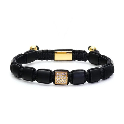 Bracelet Perles Agate 8mm Goldix - Œil de Tigre Lapis Malachite Onyx - Homme Cadeau - AgorAstrA