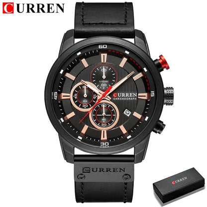 Montre Homme CURREN Fashion Date Quartz - Chronographe Luxe Sport - AgorAstrA