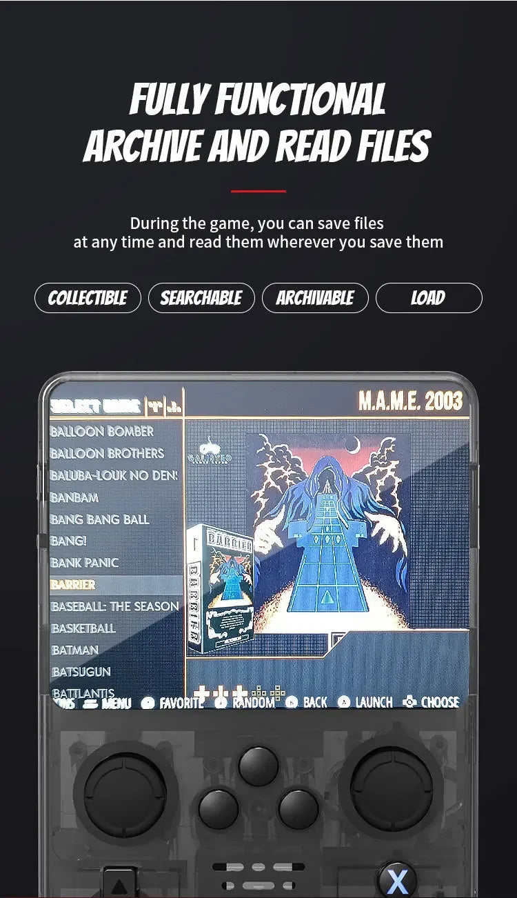 Console Portable Rétro Arkos R35S/R36S - Écran 3.5" 64GB/128GB Jeux Vidéo - AgorAstrA