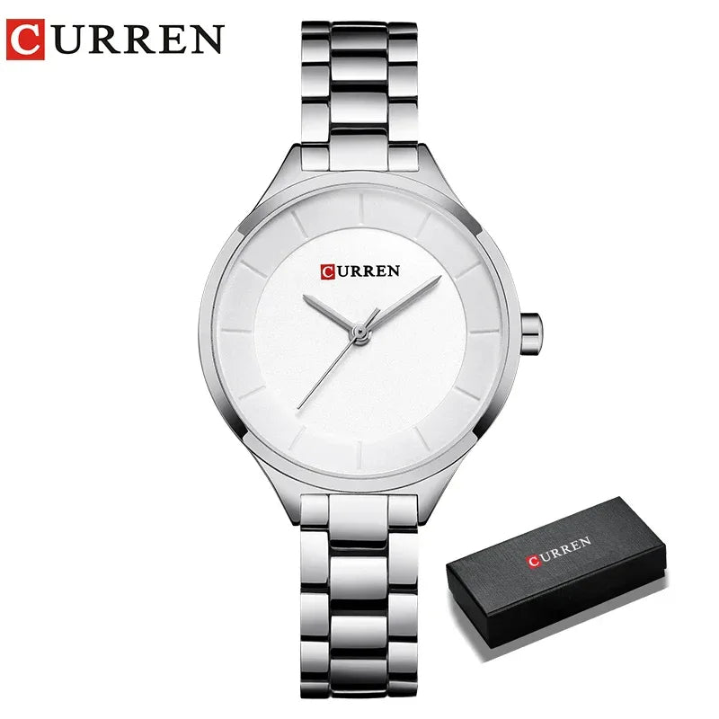 Montre Femme CURREN Acier Inoxydable Quartz Élégante - AgorAstrA