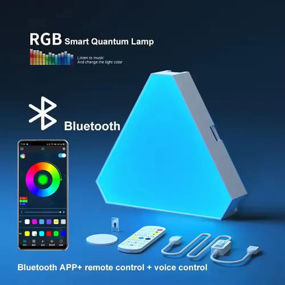 Lampe Triangulaire LED RGB DIY Contrôle App Wi-Fi Bluetooth Musique Gaming - AgorAstrA