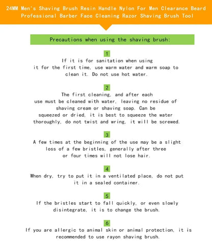 Pinceau Rasage Homme Yaqi Shayish 24mm - Blaireau Barbe Premium - AgorAstrA