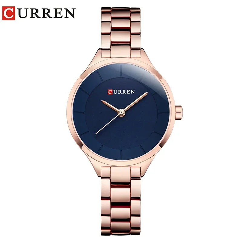 Montre Femme CURREN Acier Inoxydable Quartz Élégante - AgorAstrA