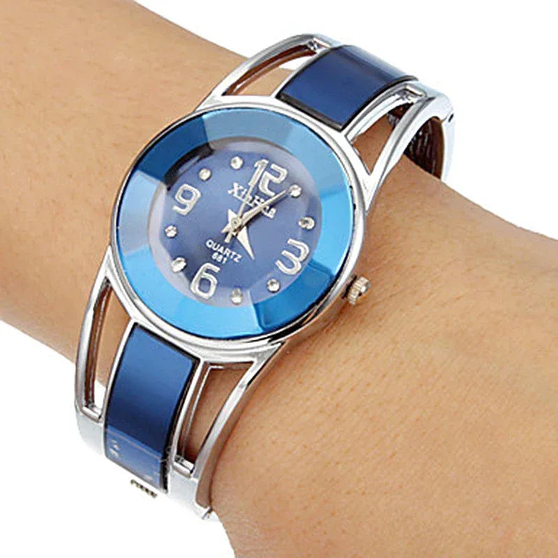 Montre-bracelet Xinhua pour femme, marque de luxe, cadran en acier inoxydable, à quartz. - AgorAstrA