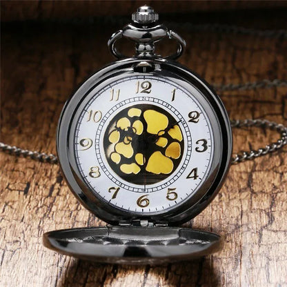 Montre de poche unisexe vintage noire à chiffres romains, style steampunk, avec pendentif et chaîne - Cadeau P427 - AgorAstrA