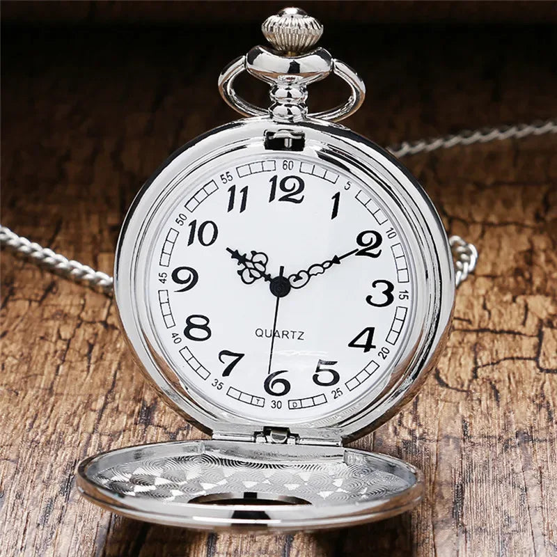 Montre de poche unisexe vintage noire à chiffres romains, style steampunk, avec pendentif et chaîne - Cadeau P427 - AgorAstrA