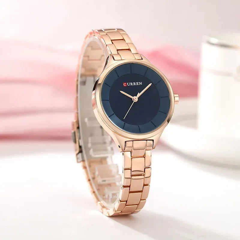 Montre Femme CURREN Acier Inoxydable Quartz Élégante - AgorAstrA