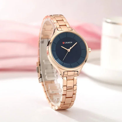 Montre Femme CURREN Acier Inoxydable Quartz Élégante - AgorAstrA