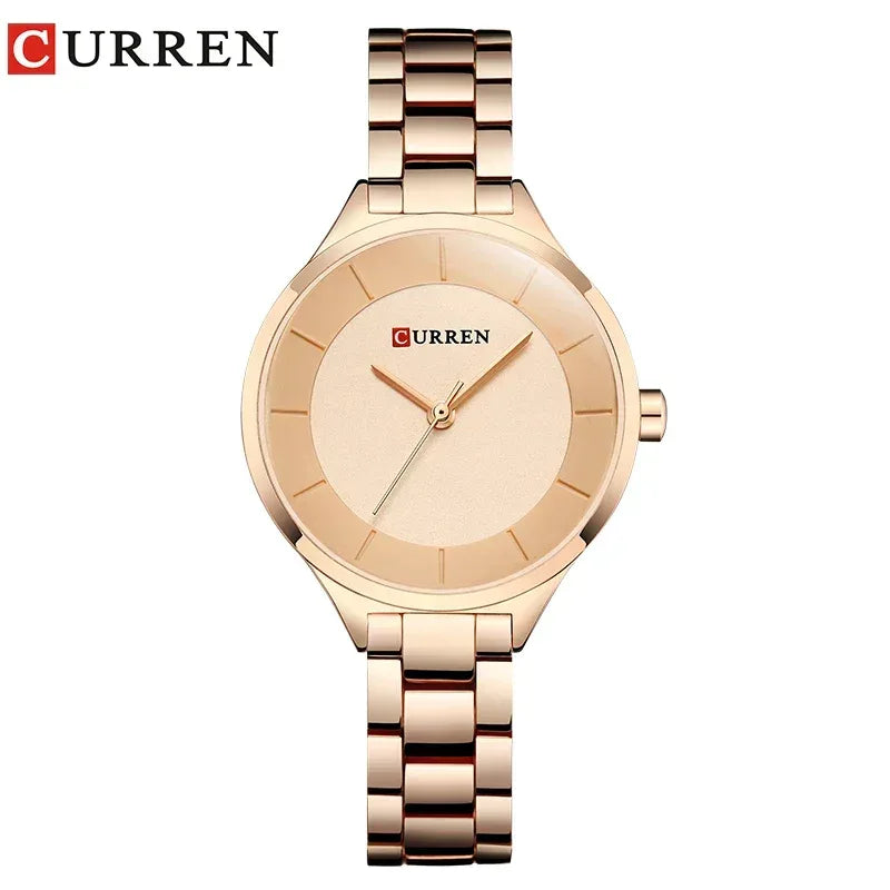 Montre Femme CURREN Acier Inoxydable Quartz Élégante - AgorAstrA