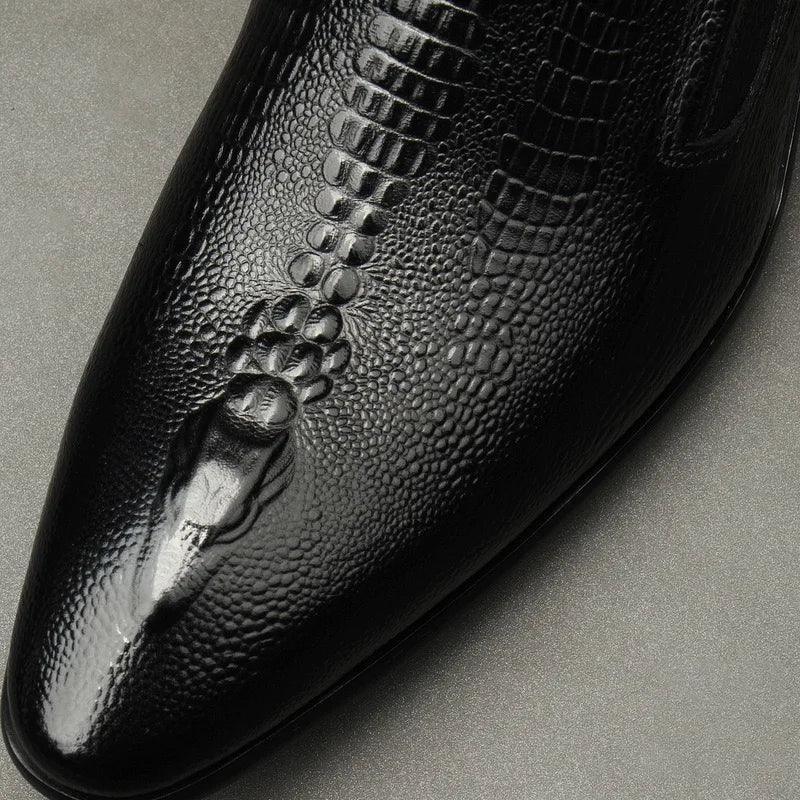 Chaussures habillées pour homme en cuir de vachette véritable, style élégant et authentique, tendance 2026, idéales pour les mariages et les fêtes. - AgorAstrA