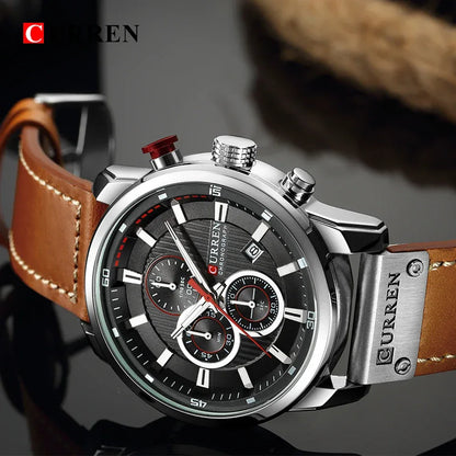 Montre Homme CURREN Fashion Date Quartz - Chronographe Luxe Sport - AgorAstrA