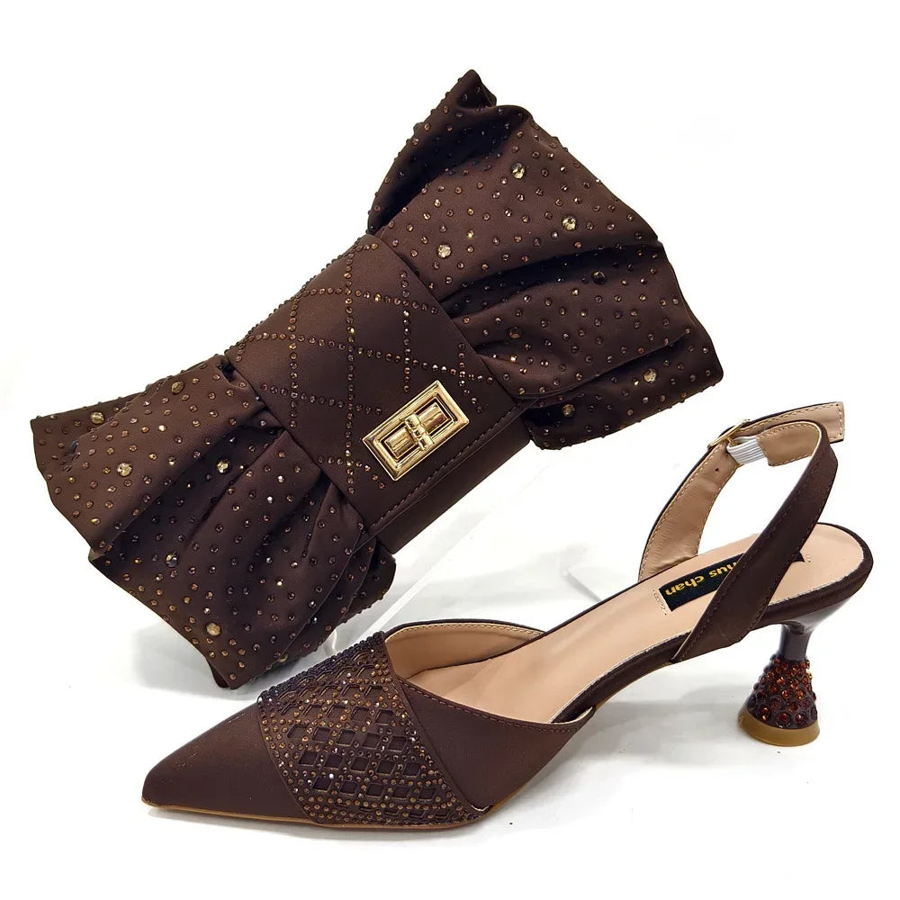 Ensemble Chaussures et Sac Assortis Femme - Luxe Élégance Soirée - AgorAstrA