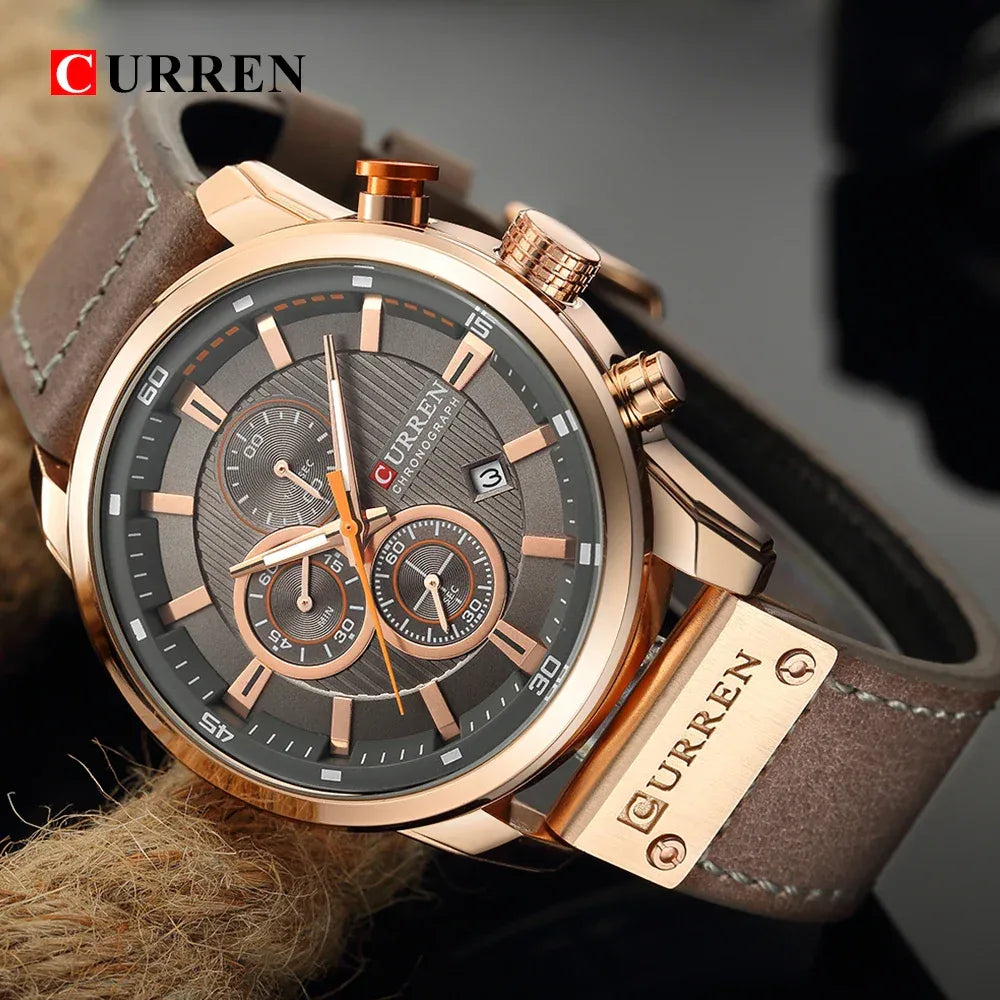 Montre Homme CURREN Fashion Date Quartz - Chronographe Luxe Sport - AgorAstrA