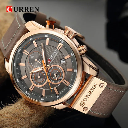 Montre Homme CURREN Fashion Date Quartz - Chronographe Luxe Sport - AgorAstrA