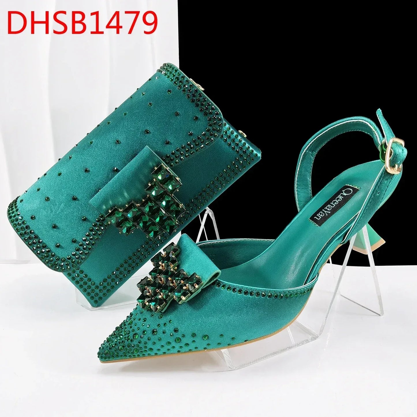 Chaussures Soirée Africaines Femme Bout Pointu avec Sac Assorti Mariage - AgorAstrA