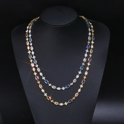 Collier Homme Luxe Hip-Hop Croix - Pendentif Opale Gemme 6mm Plaqué Or - AgorAstrA