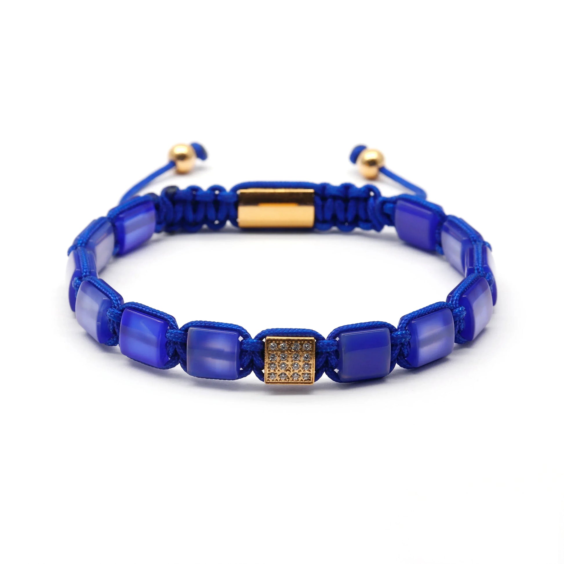 Bracelet Perles Agate 8mm Goldix - Œil de Tigre Lapis Malachite Onyx - Homme Cadeau - AgorAstrA