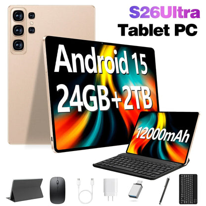 Tablette Android 15 S26Ultra 11 Pouces 24Go RAM 2To - Double SIM 4G/5G - AgorAstrA