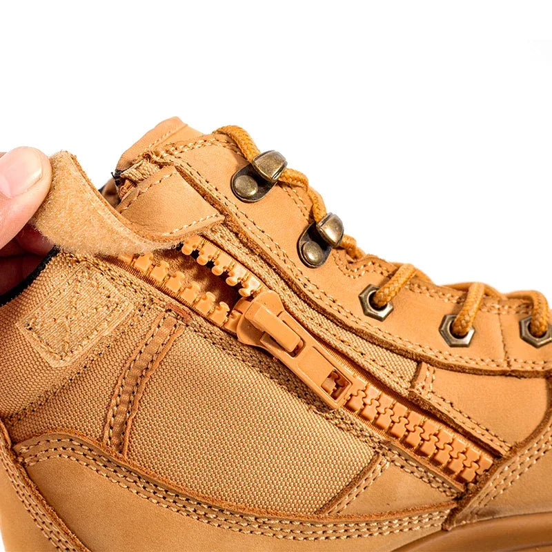 Bottes de sécurité australiennes , fermeture éclair latérale, anti-écrasement et anti-perforation, en TPU, pour l'assurance travail. - AgorAstrA