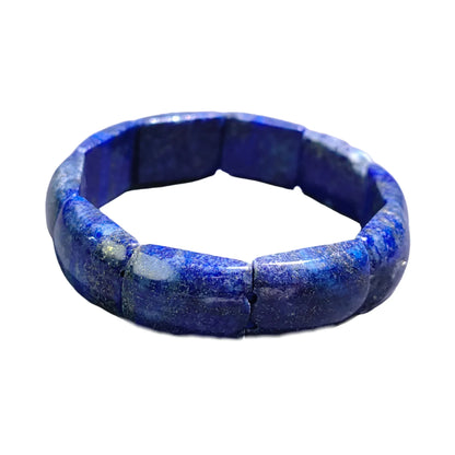 Bracelet Lapis Lazuli Perles - Chaîne Ajustable - Pierre Naturelle Bleue DIY - AgorAstrA
