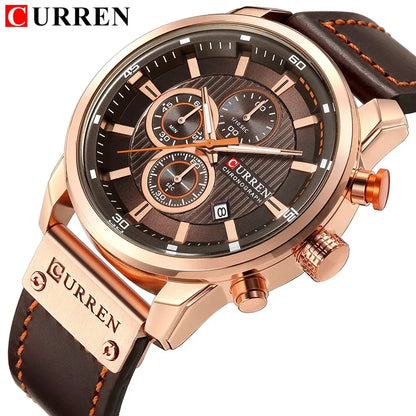Montre Homme CURREN Fashion Date Quartz - Chronographe Luxe Sport - AgorAstrA