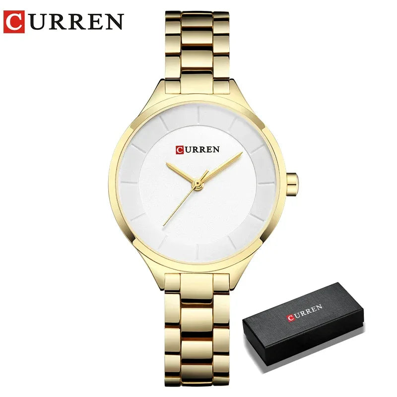 Montre Femme CURREN Acier Inoxydable Quartz Élégante - AgorAstrA
