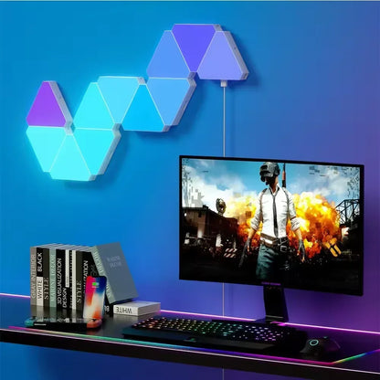 Lampe Triangulaire LED RGB DIY Contrôle App Wi-Fi Bluetooth Musique Gaming - AgorAstrA