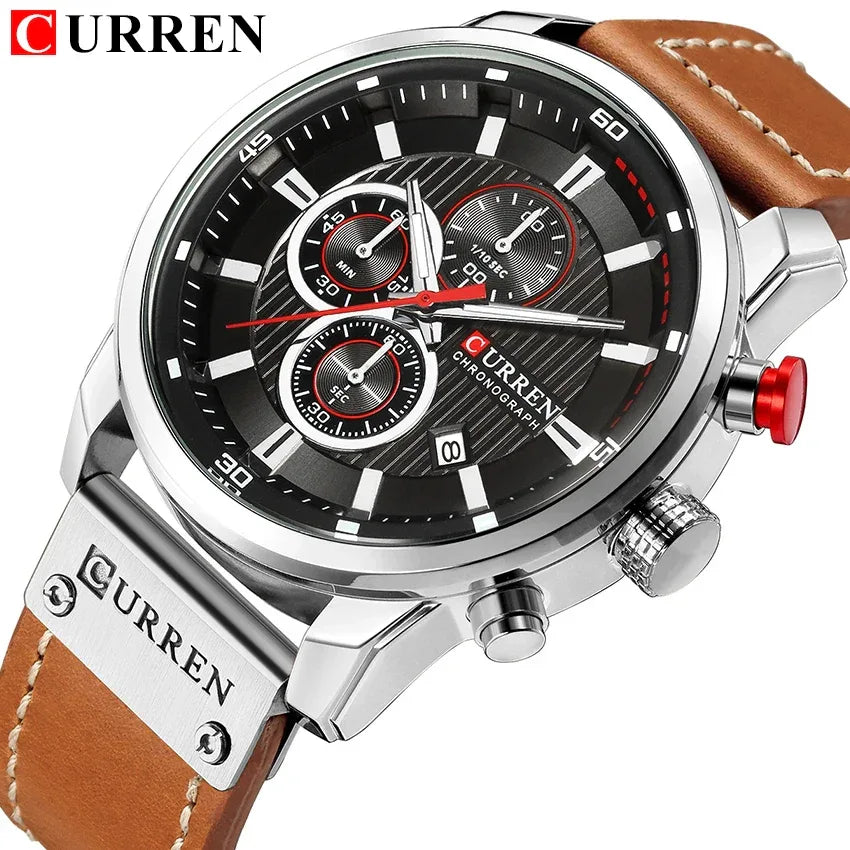 Montre Homme CURREN Fashion Date Quartz - Chronographe Luxe Sport - AgorAstrA