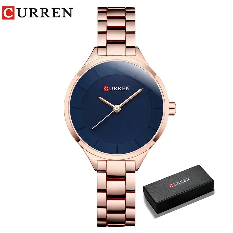 Montre Femme CURREN Acier Inoxydable Quartz Élégante - AgorAstrA