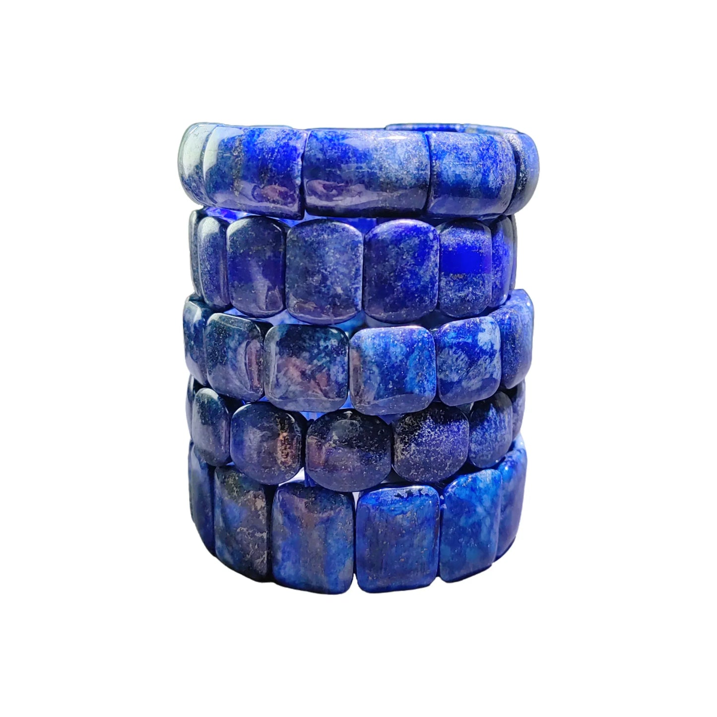 Bracelet Perles Lapis Lazuli Bleu - Design Personnalisé Kyanite - Bijou Mode Cadeau - AgorAstrA