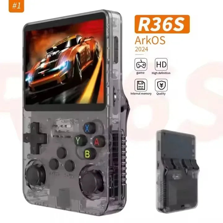 Console de jeux portable rétro R36S avec écran IPS HD de 3,5 pouces, batterie de 3200 mAh et système Linux. Jeux vidéo. - AgorAstrA