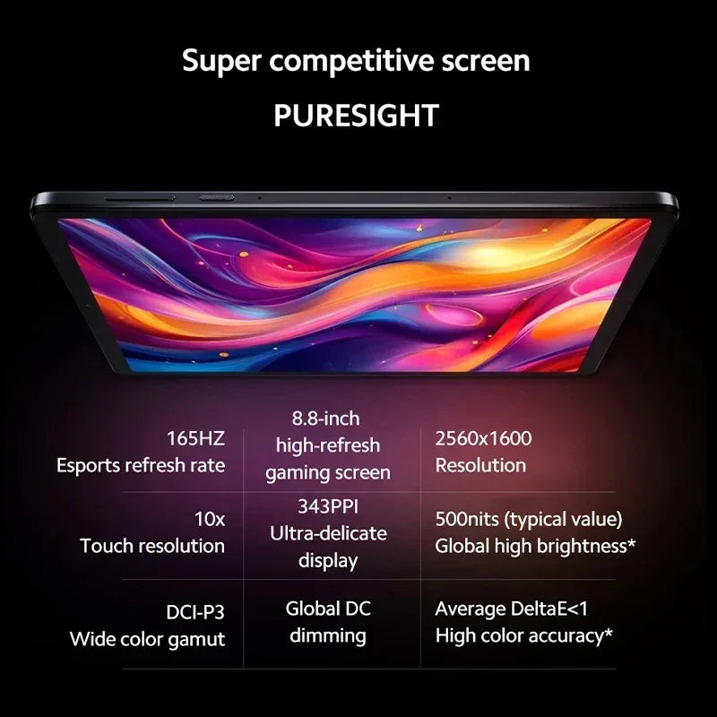 Tablette Lenovo LEGION Y700 2025 Snapdragon 8 Gen 3 Écran 8.8" 165Hz 6550mAh - AgorAstrA