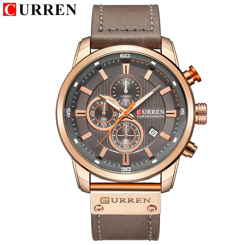 Montre Homme CURREN Fashion Date Quartz - Chronographe Luxe Sport - AgorAstrA