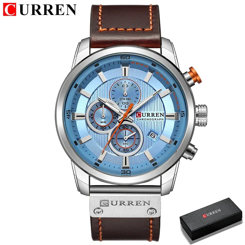 Montre Homme CURREN Fashion Date Quartz - Chronographe Luxe Sport - AgorAstrA