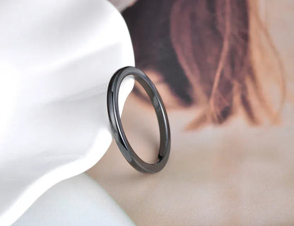 Bagues en céramique taillée noir et blanc tendance Lokaer, bijoux classiques de mariage et de fiançailles pour femmes, Anneaux Anillos R18014 - AgorAstrA