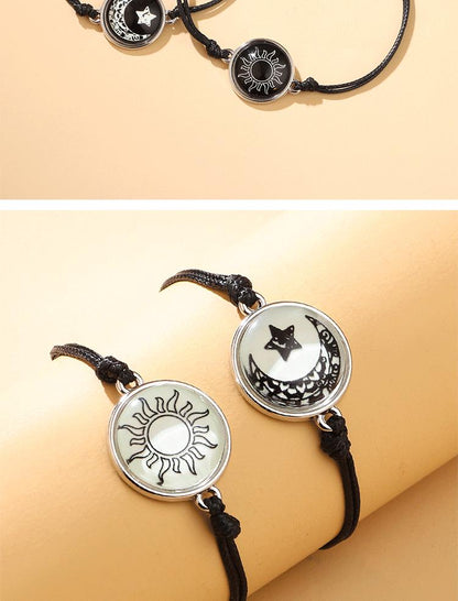 Bracelet Unisexe Breloques Papillon Soleil Lune Pierres Lumineuses Kevlar - AgorAstrA