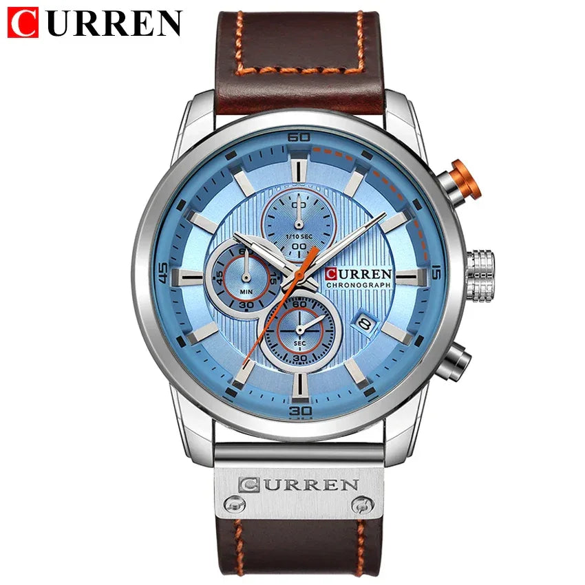 Montre Homme CURREN Fashion Date Quartz - Chronographe Luxe Sport - AgorAstrA