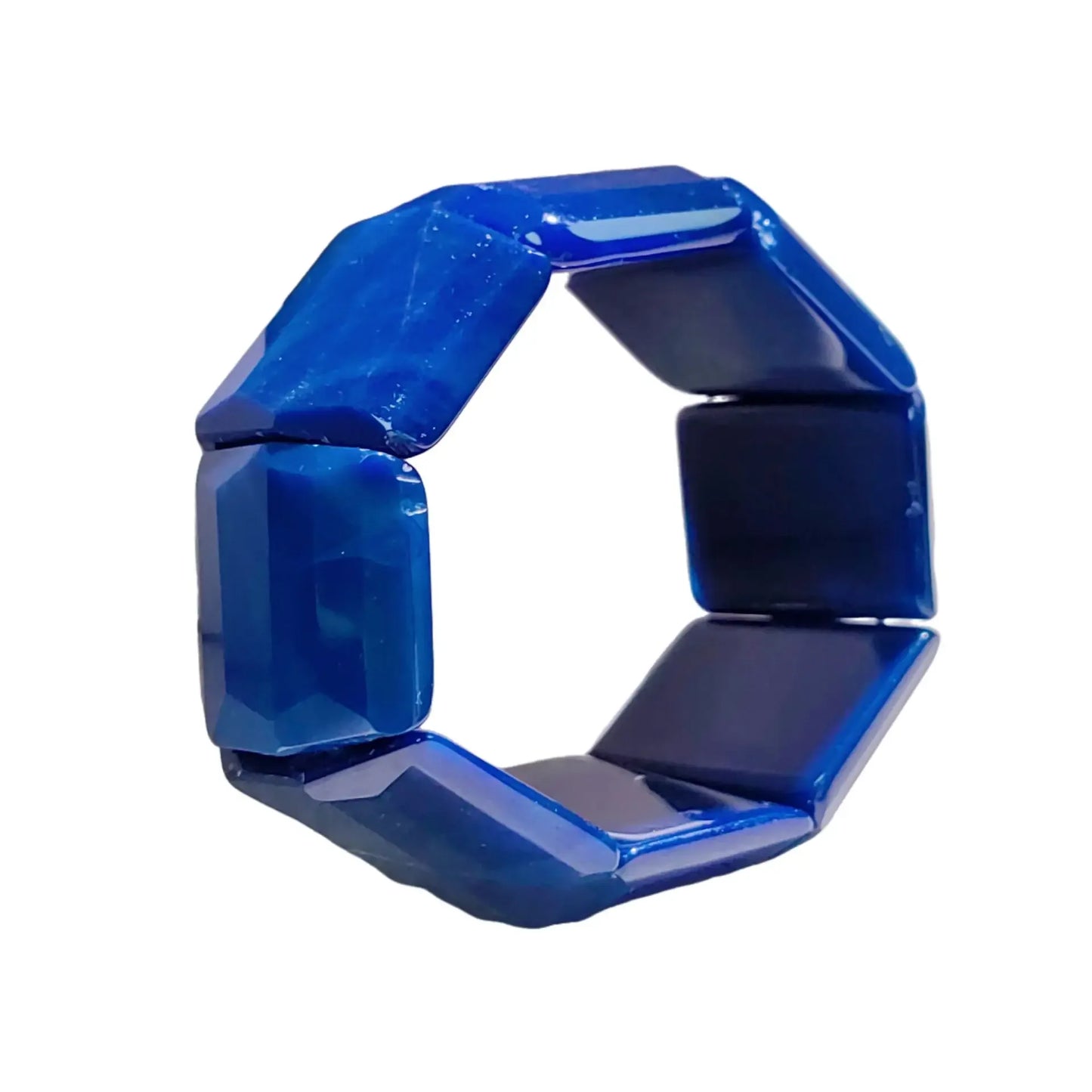 Bracelet Perles Lapis Lazuli Bleu - Design Personnalisé Kyanite - Bijou Mode Cadeau - AgorAstrA