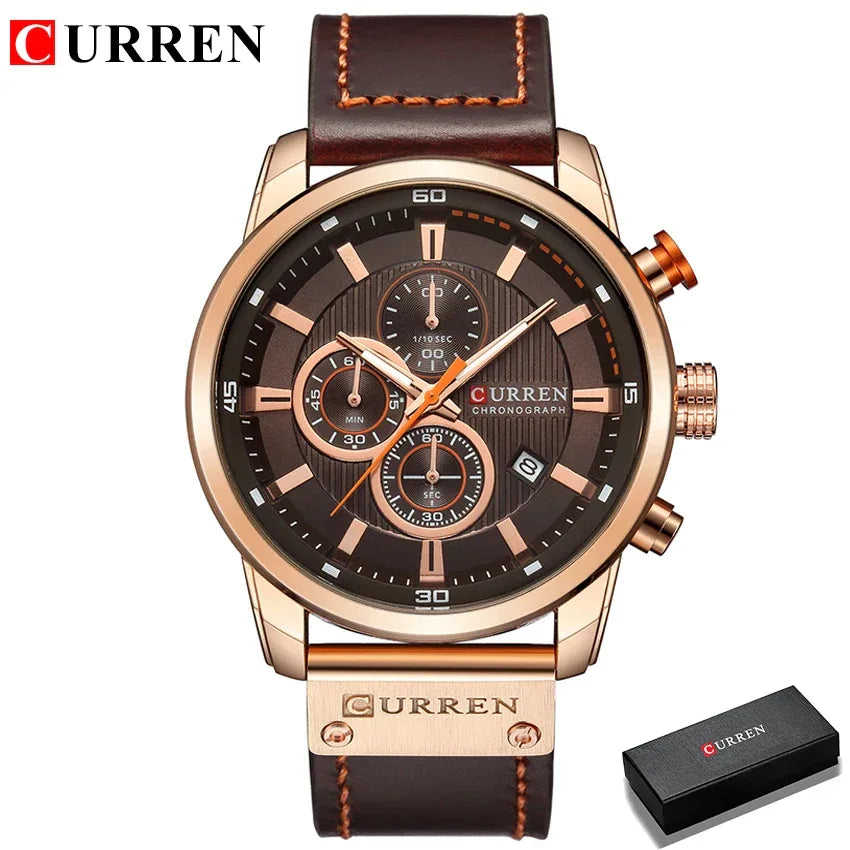 Montre Homme CURREN Fashion Date Quartz - Chronographe Luxe Sport - AgorAstrA