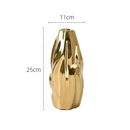 modern-minimalist-white-ceramic-matte-flower-vase-decorative-vase-for-dried-flower-centerpiece-art-crafts-home-table-decoration - AgorAstrA